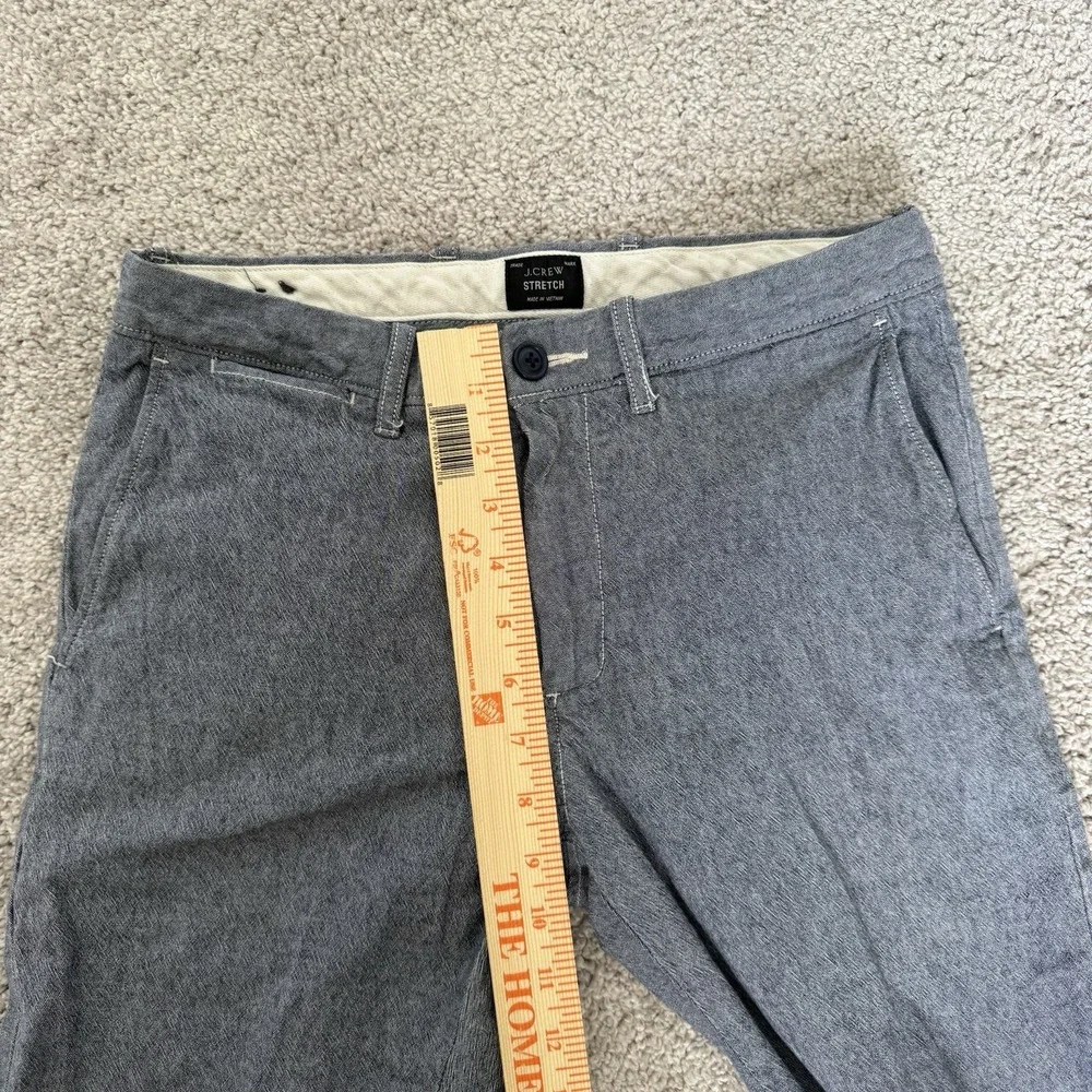 J Crew Stretch‎ 484 Slim Blue Chambray Chino Pants Size W28 L 32